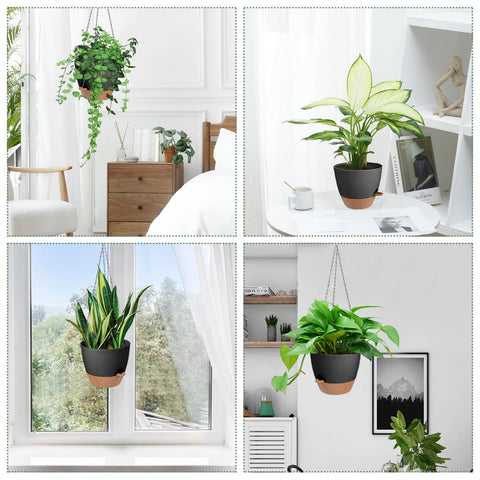 Vanslogreen 6in black triangulated chain ensures sturdy hanging.