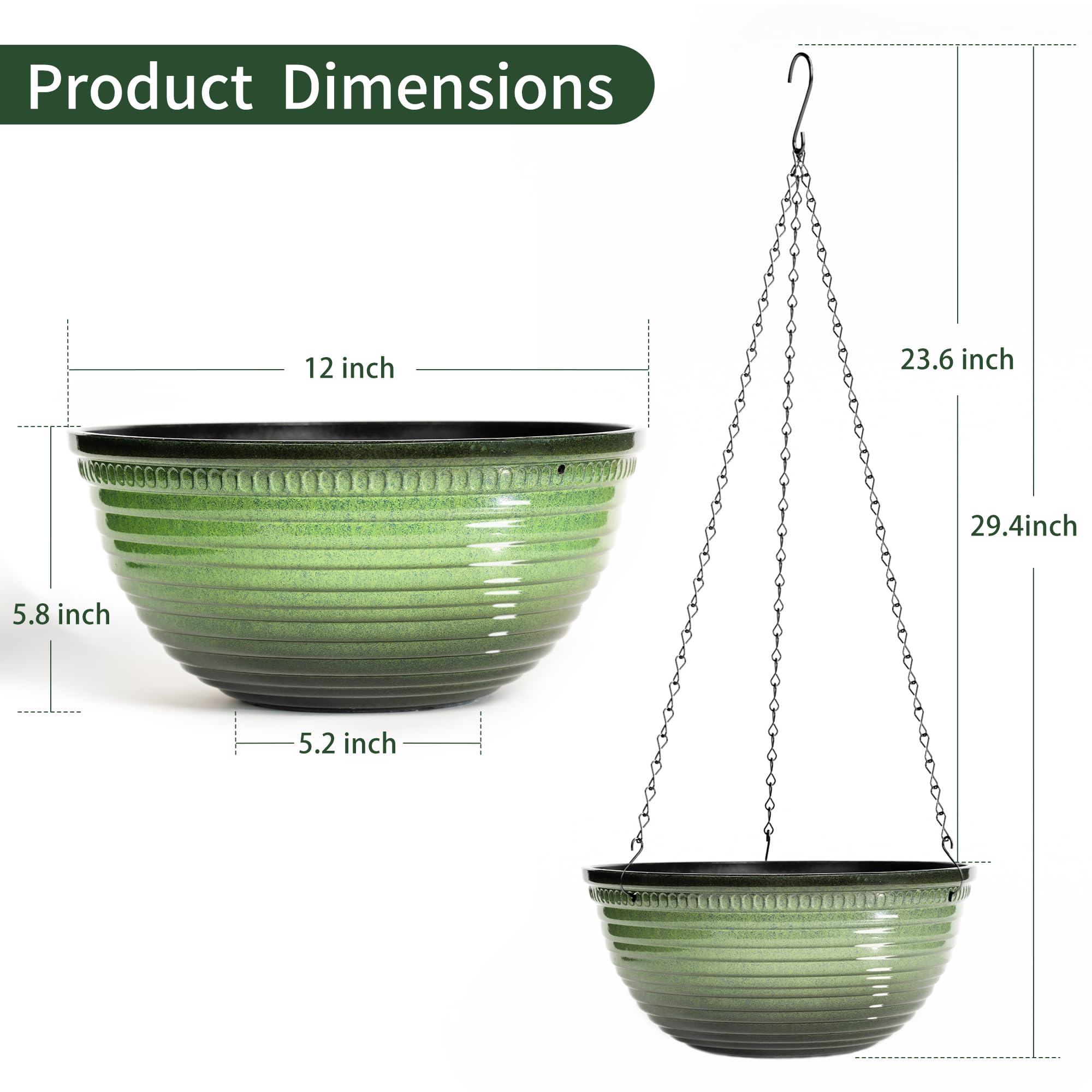 Vanslogreen planter includes drainage holes and plugs to manage moisture when needed.