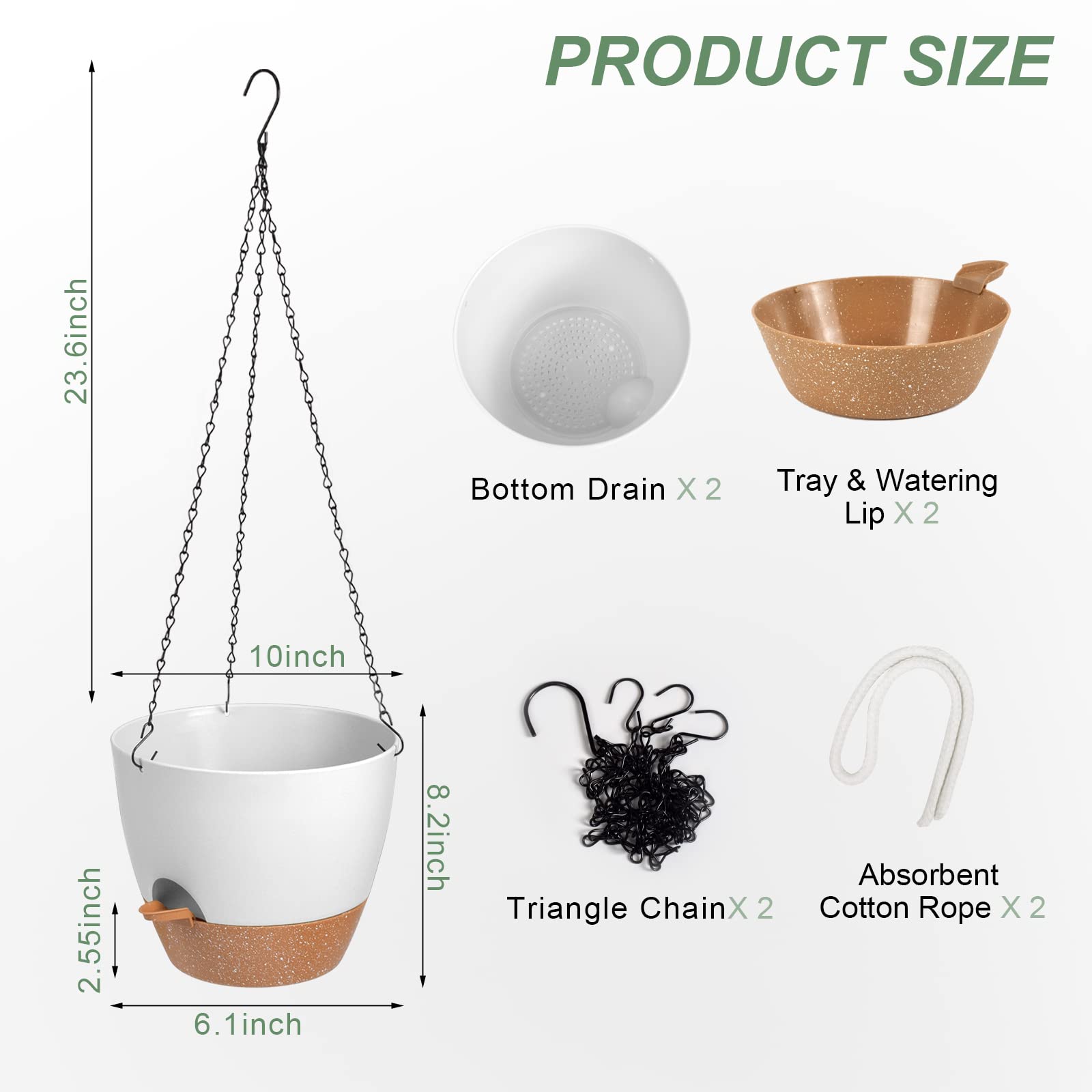 Vanslogreen drainage holes support healthy root growth.