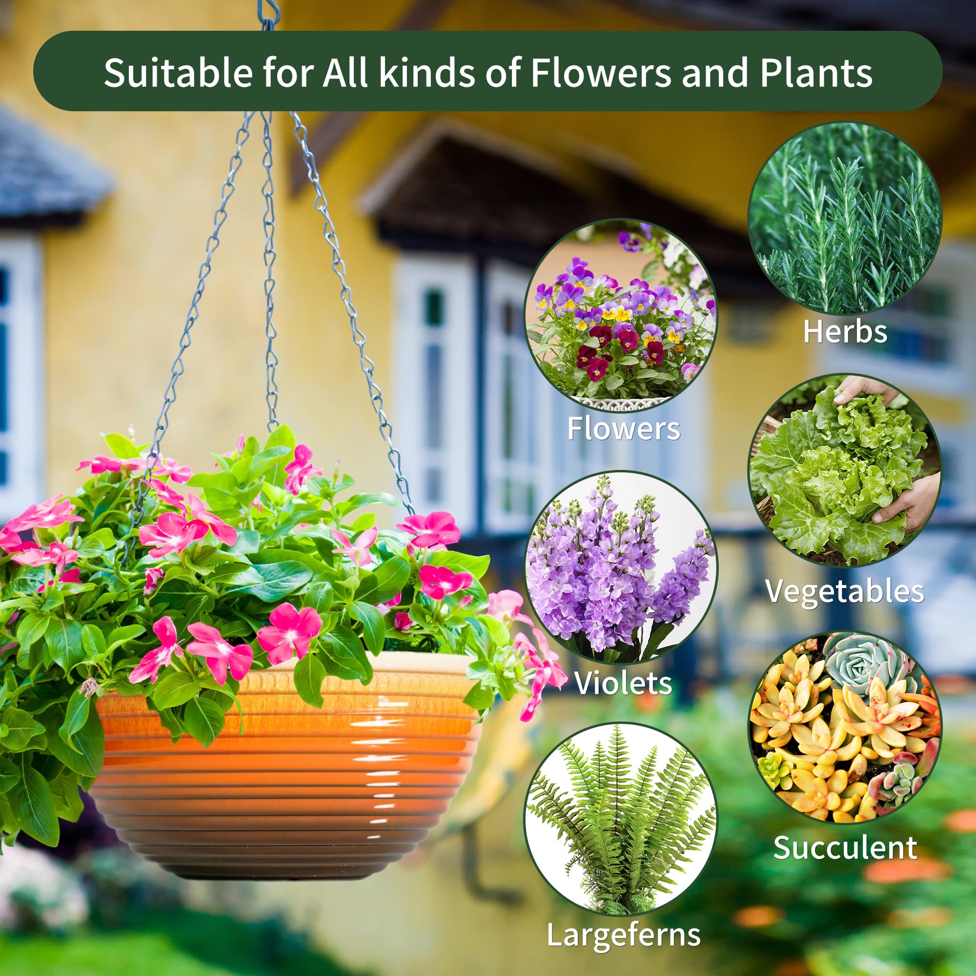 Vanslogreen lightweight, durable planter for versatile placements.
