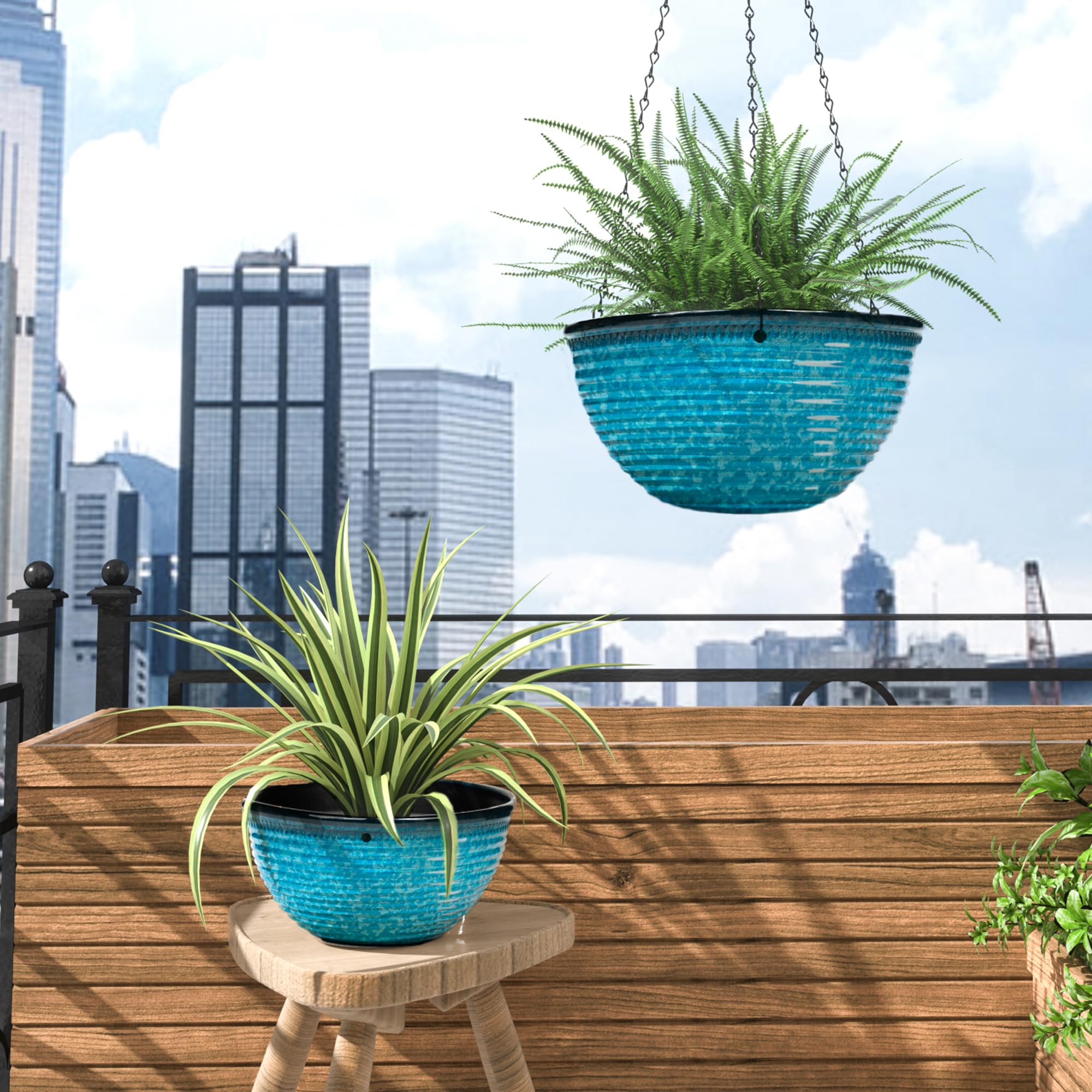 Vanslogreen living-room-balcony-uses adds greenery with minimal setup.