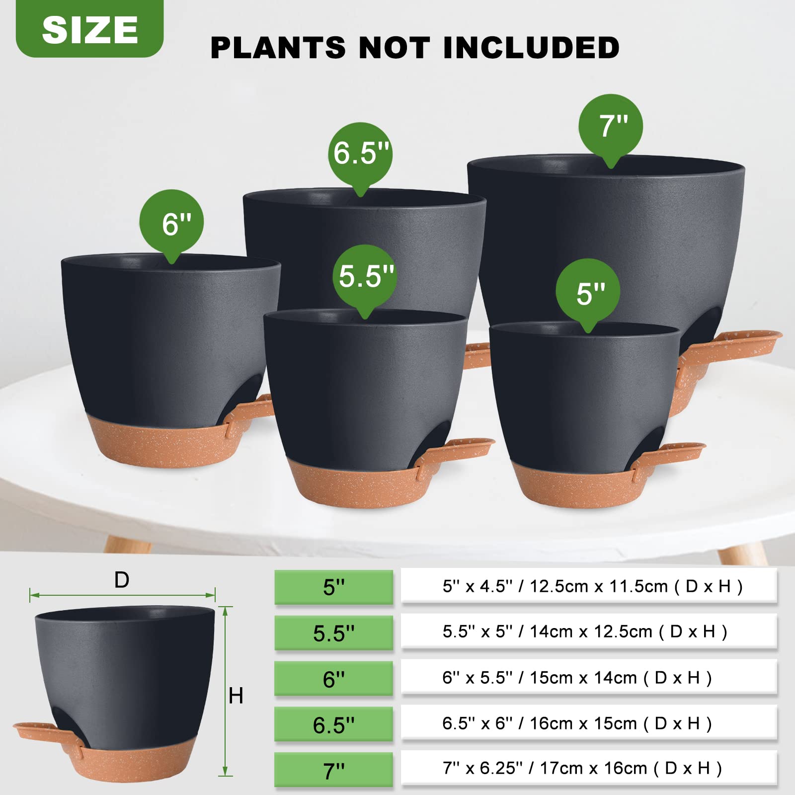 Vanslogreen multi-size set fits herbs, orchids, and violets with easy arrangement.