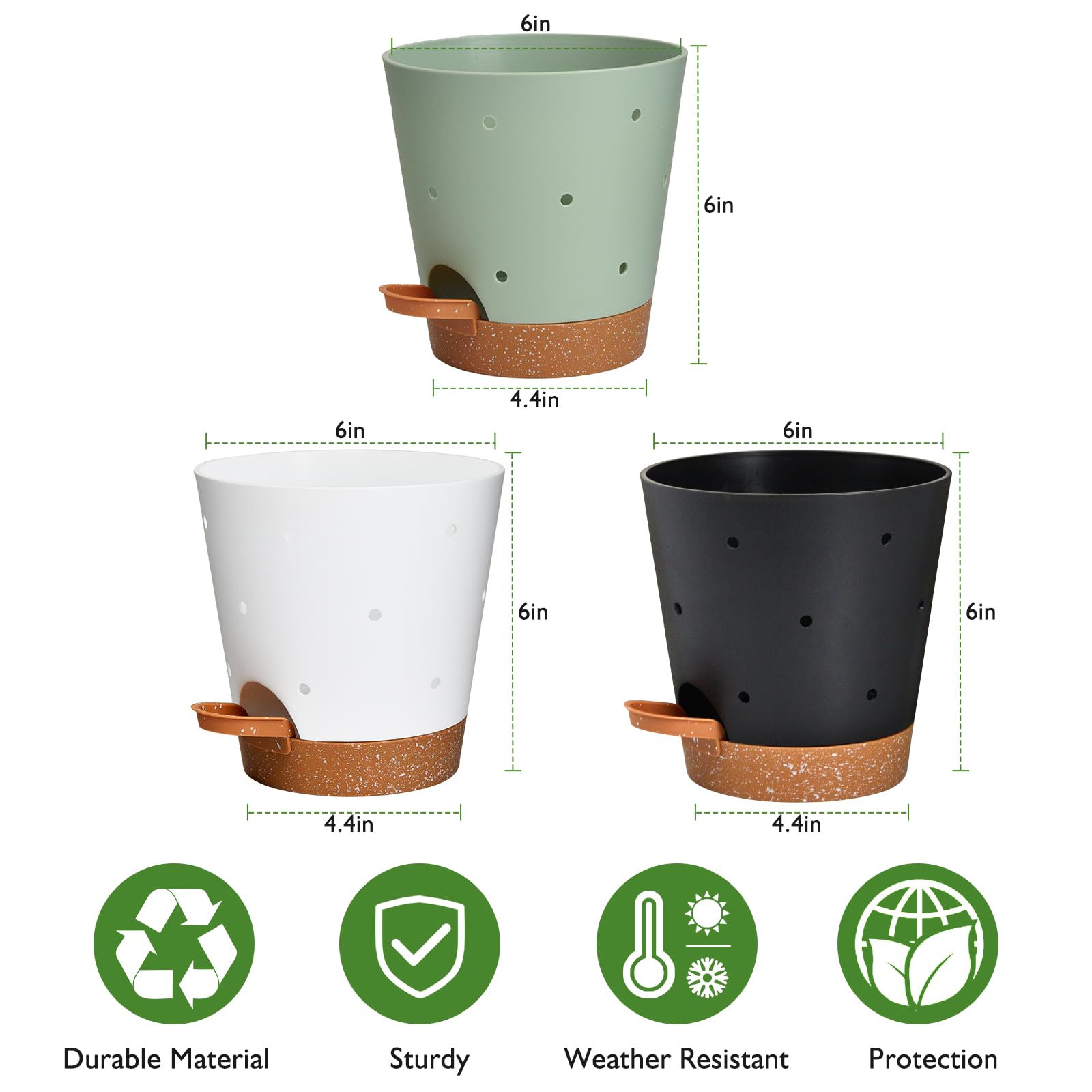 Vanslogreen perforated pots promote airflow around orchid roots for healthier growth.