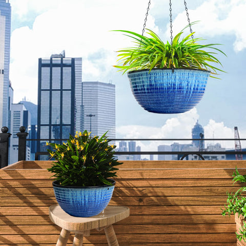 Vanslogreen indoor/outdoor planter set suits living room, patio, or balcony greenery