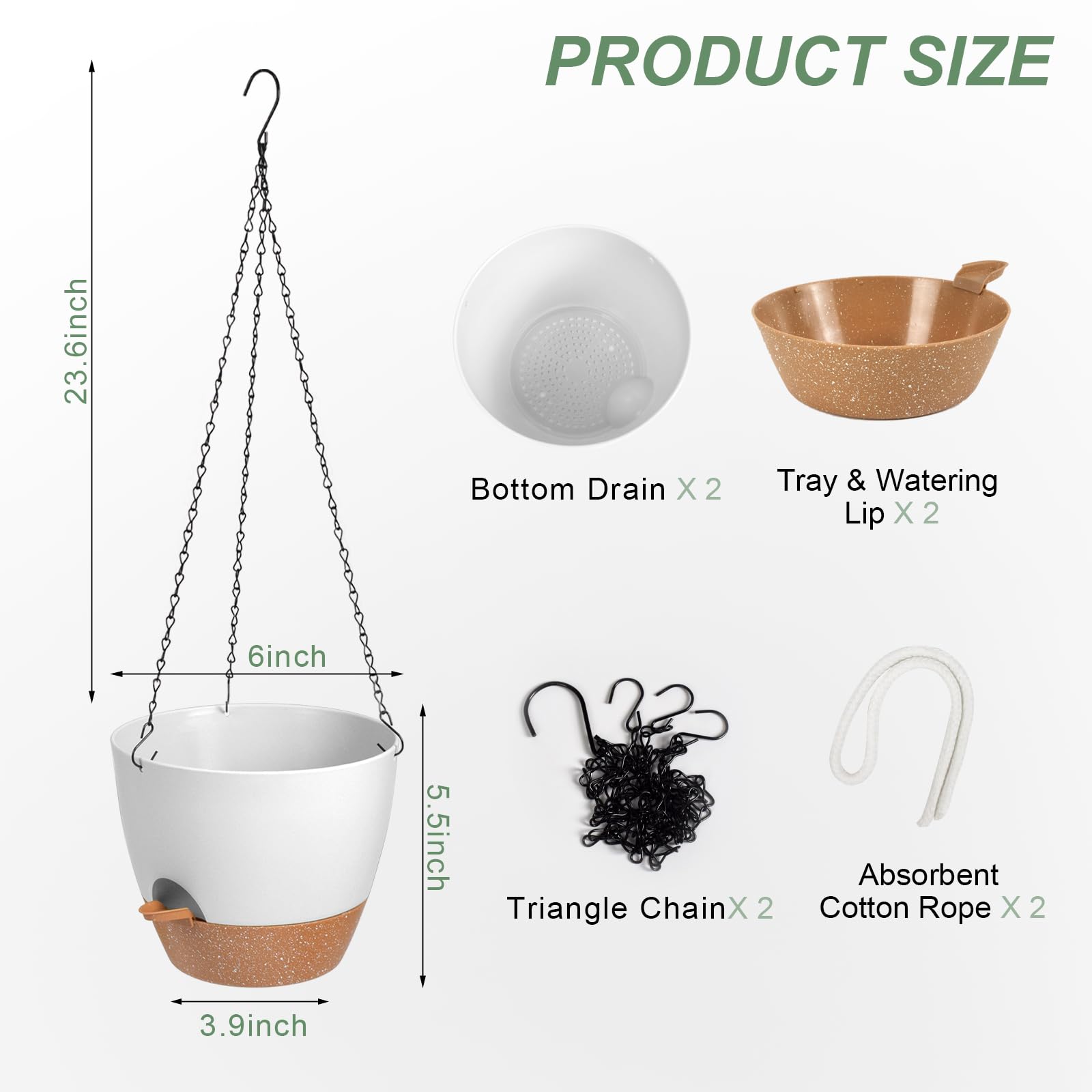 Vanslogreen removable tray enables reservoir storage for up to 10 days.