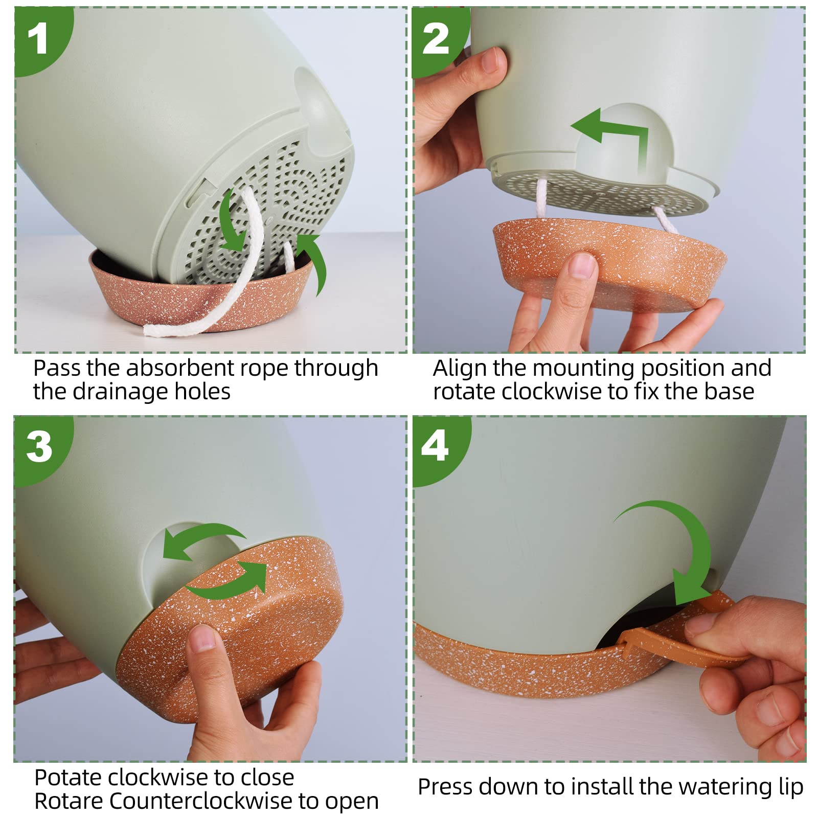 Vanslogreen self-watering pot 5-inch perfect for small plant arrangements.