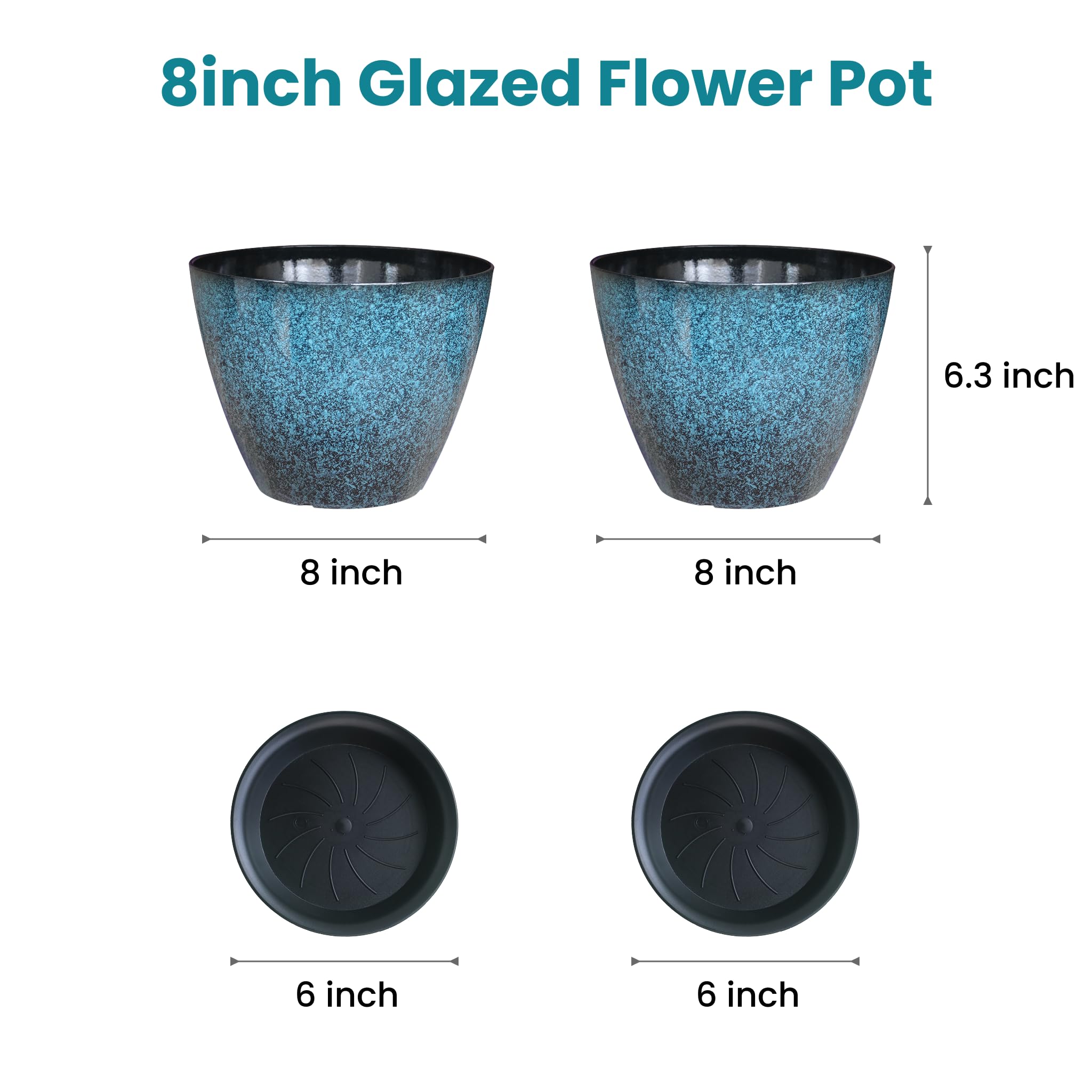 Vanslogreen set of 2 planters for versatile indoor/outdoor styling