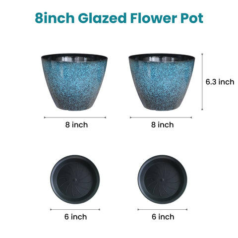 Vanslogreen set of 2 planters for versatile indoor/outdoor styling