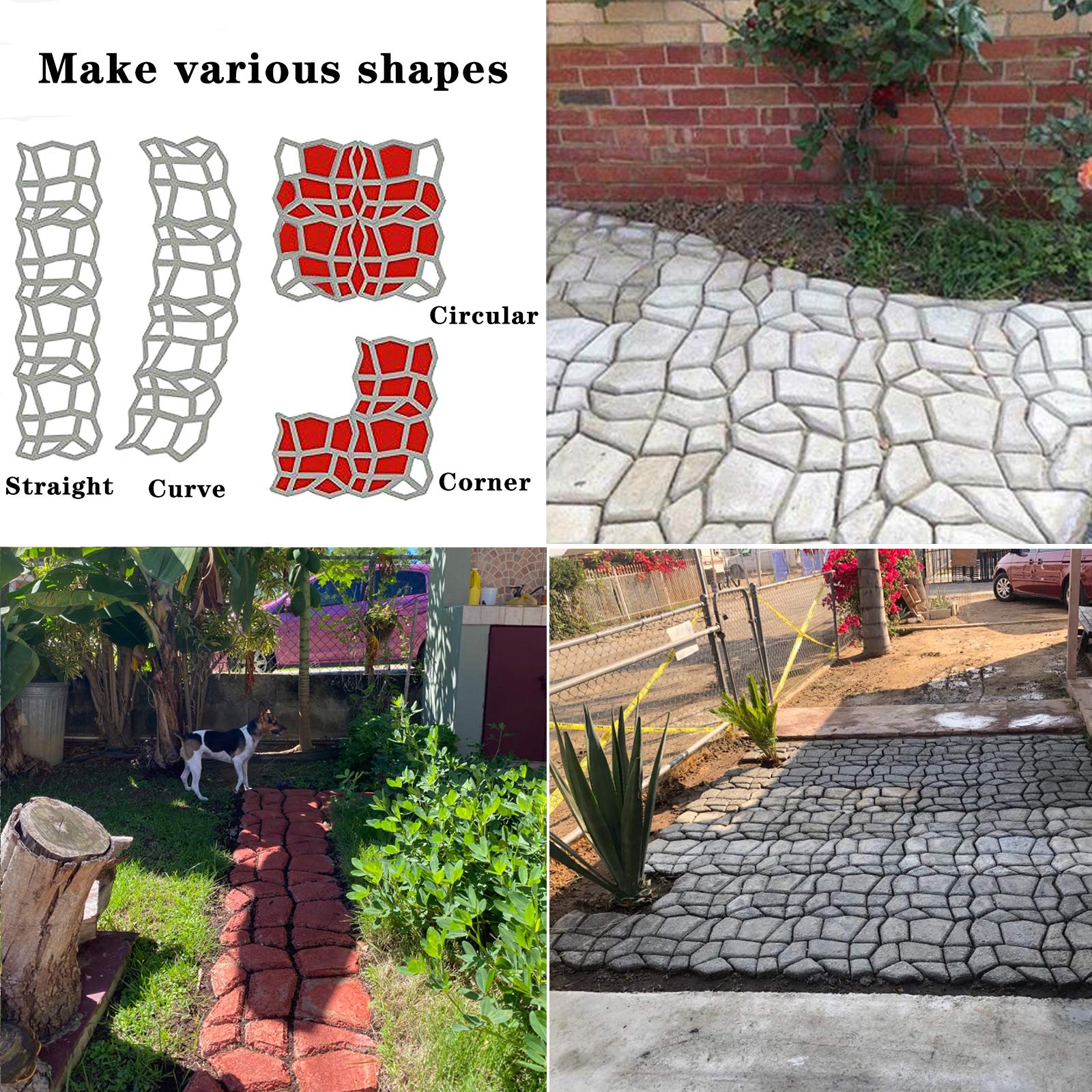 VanSmaGo Pathmate stone mold setup showing modular stepping stones.