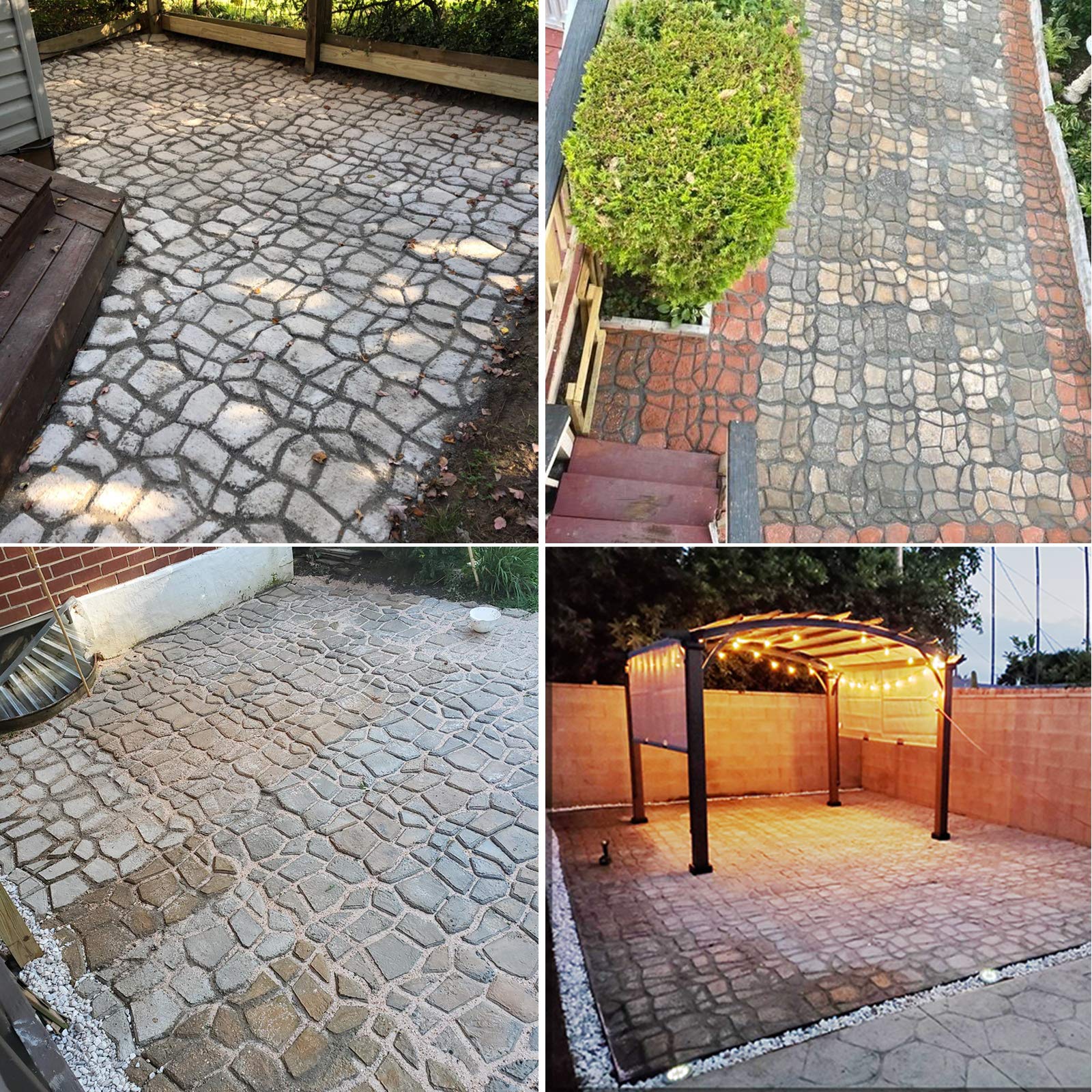 VanSmaGo Walk Maker yard walkway image features large 16.9 inch tiles for broad paths.