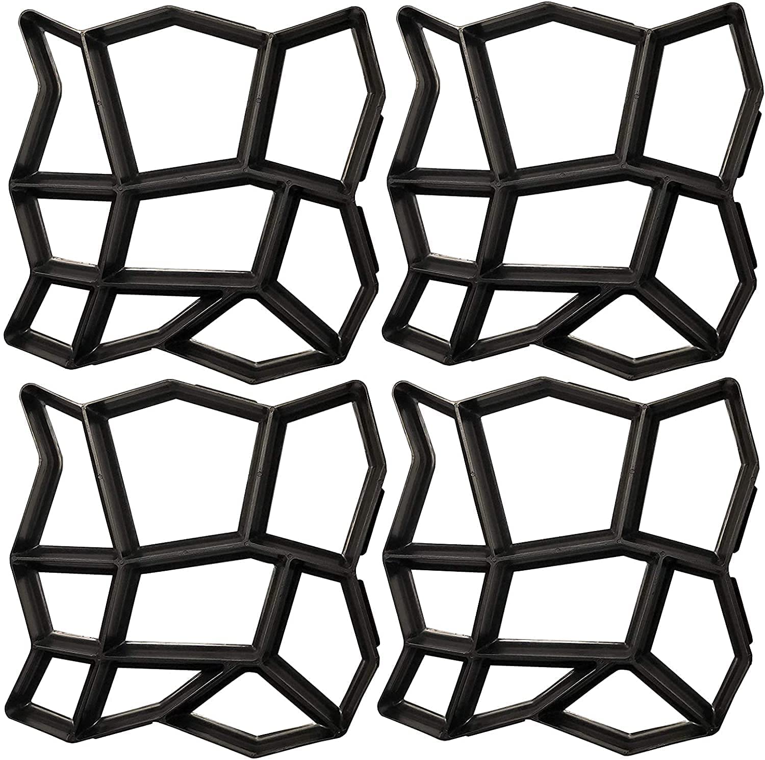 VanSmaGo Walk Path Maker pack shot with four 13x13 inch molds for garden paths.