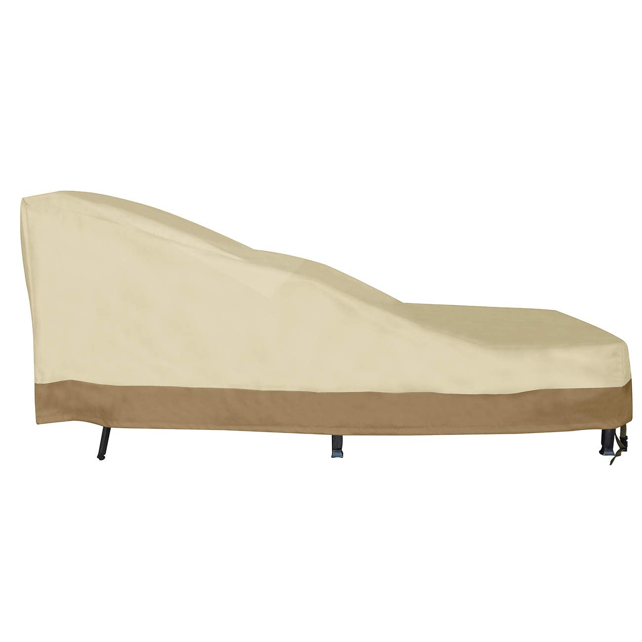 Vanteriam all-weather protection chaise cover keeps furniture safe from rain, snow, and UV