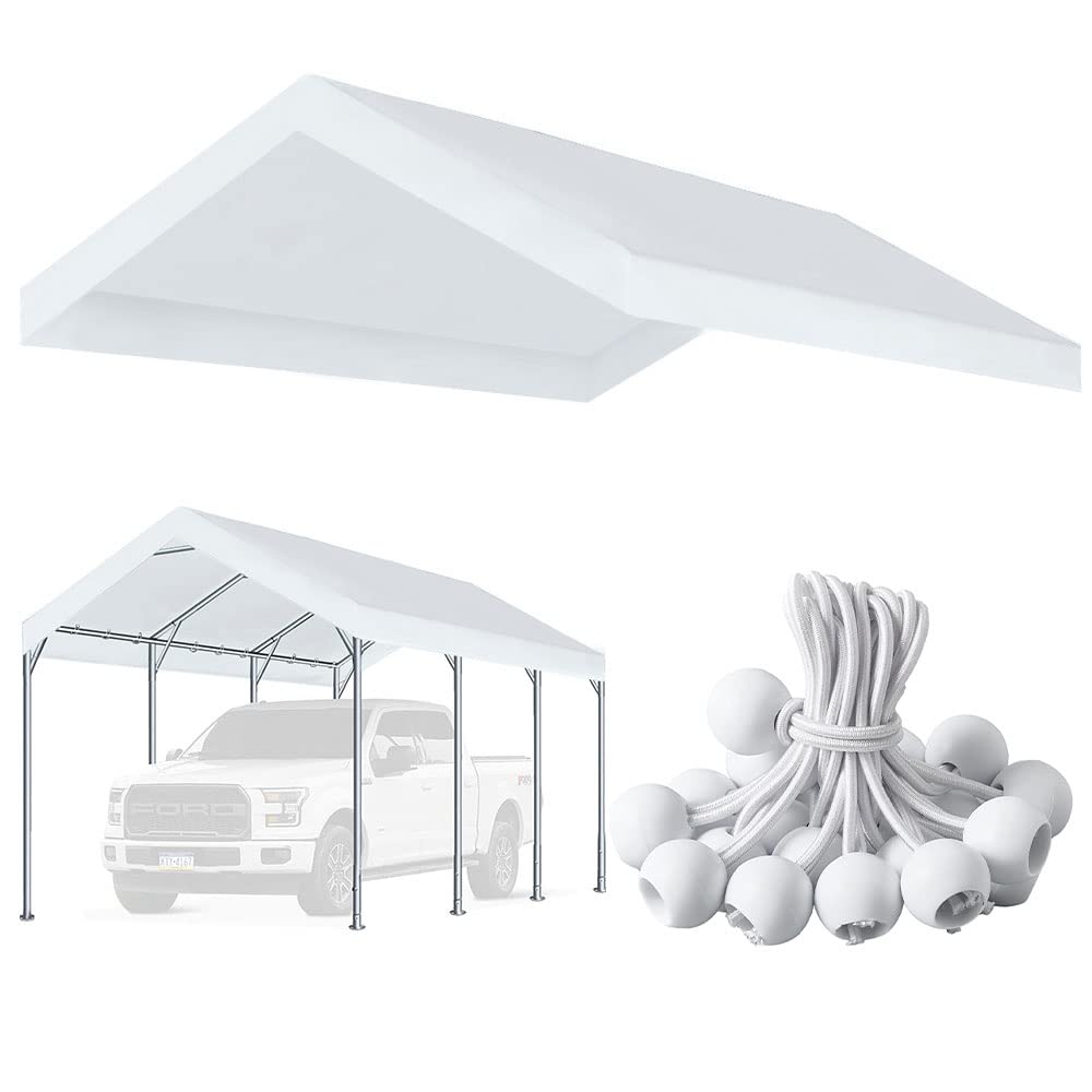 Vanteriam carport top cover 10x20 fits frames and provides reliable shade