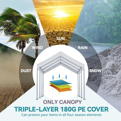 Vanteriam multi-use carport cover suitable for events and gatherings