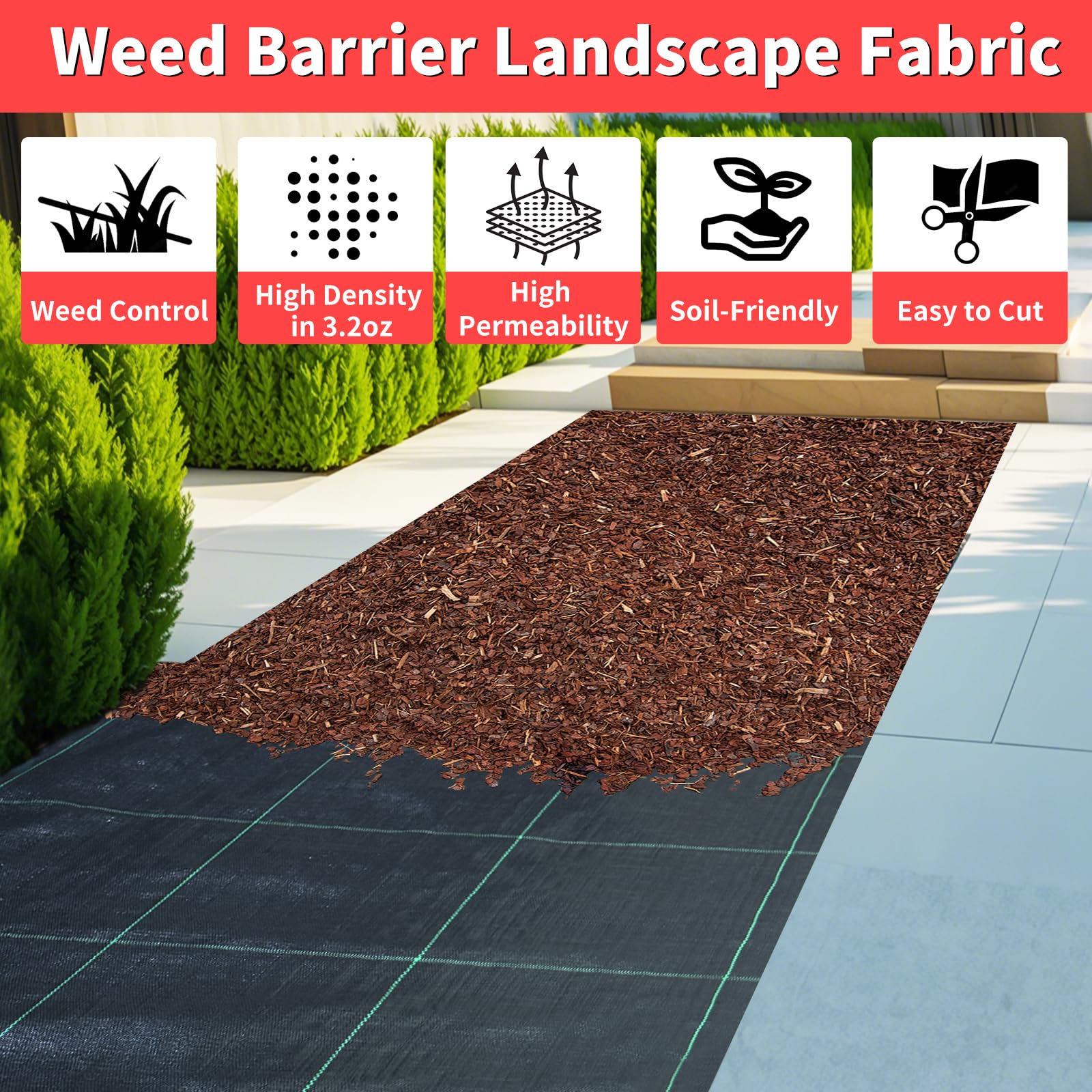 Vanver fabric stays flexible to fit curves and slopes