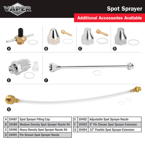Vaper 19493 extension used in tight spaces with non-aerosol sprayers.