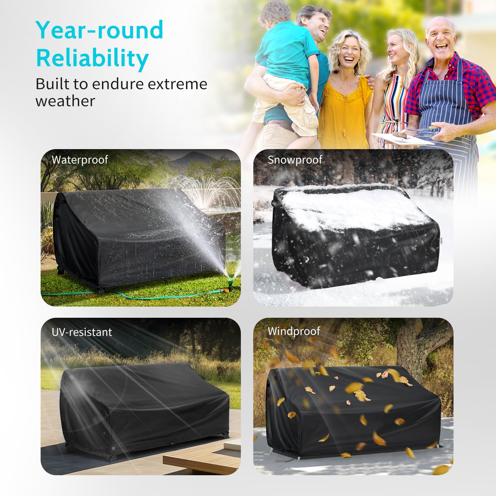 VARIETYFACE anti-wind-straps-air-vents keep furniture dry and well-ventilated