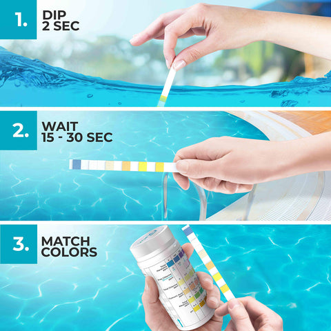 Varify strip color chart closeup facilitates accurate water readings