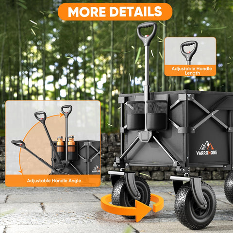 VARRONOBE Beach Wagon folded for compact storage in trunks