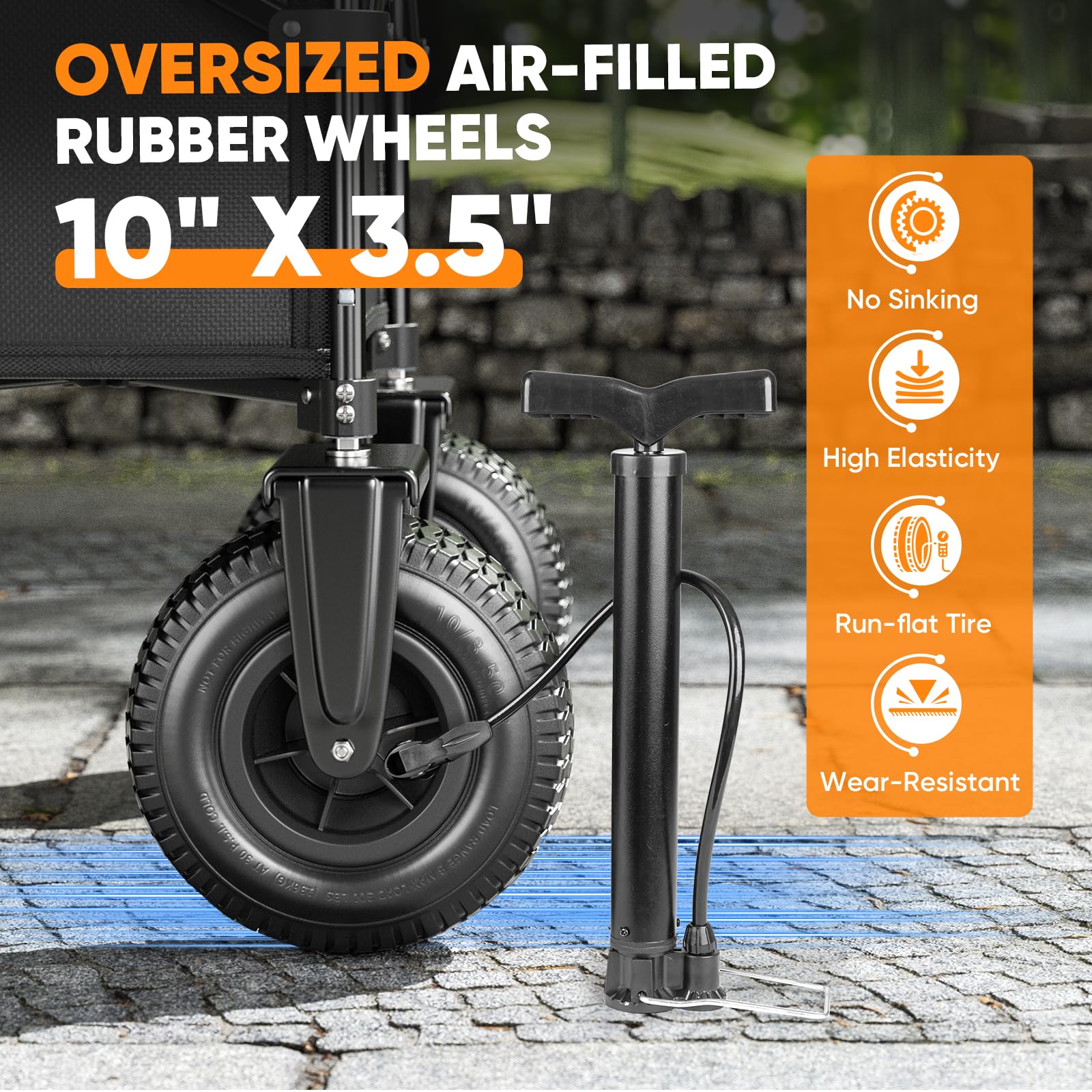 VARRONOBE heavy-duty steel frame supports up to 400 lbs