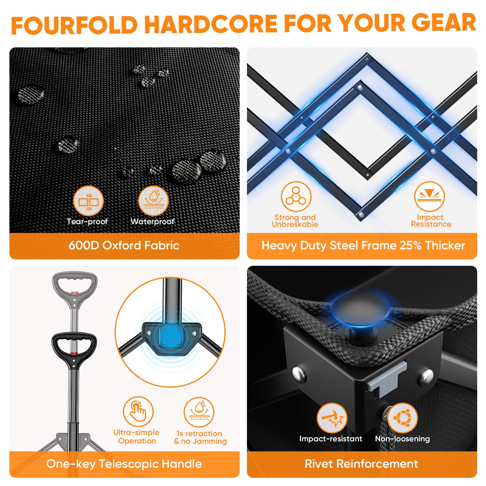 VARRONOBE compact folded design fits in car trunk.