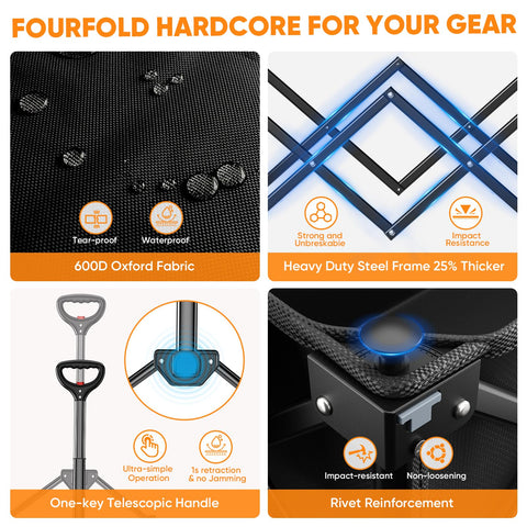 VARRONOBE compact folded design fits in car trunk.