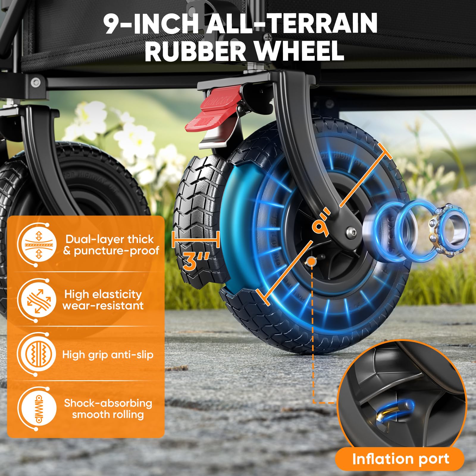 VARRONOBE heavy-duty steel frame supports up to 350 pounds reliably