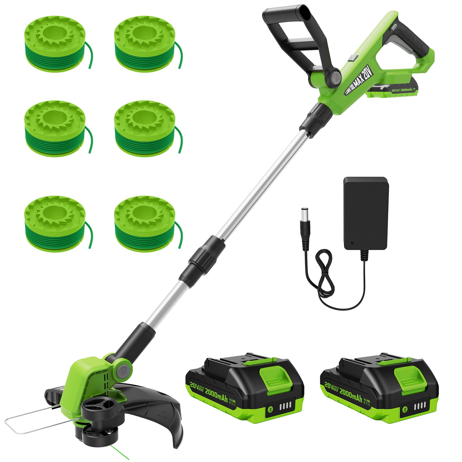 VARSK 12in cordless weed wacker in compact setup for quick trimming