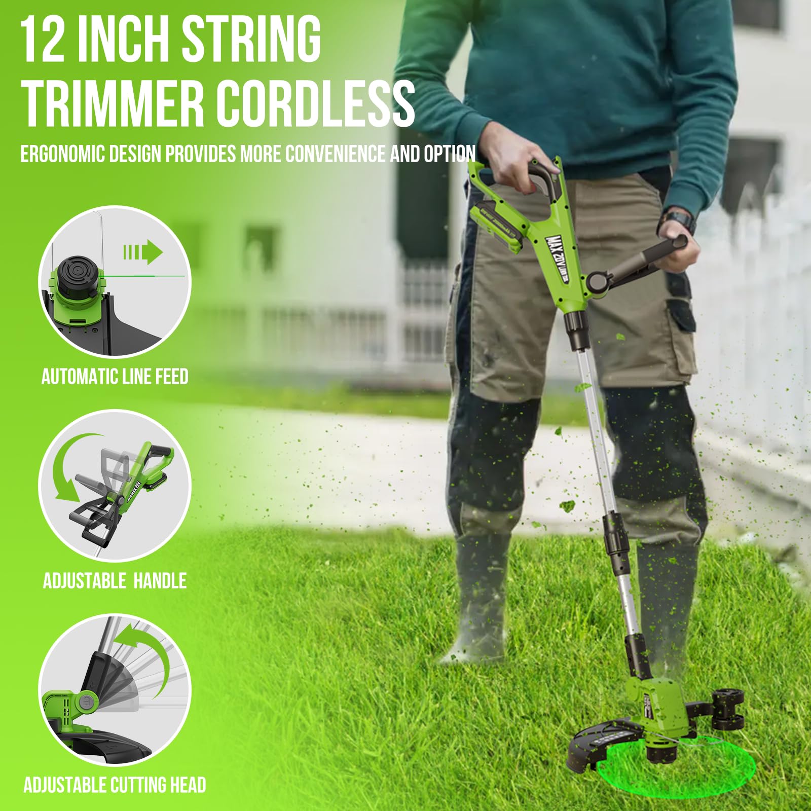 VARSK 180-degree adjustable handle for comfortable control