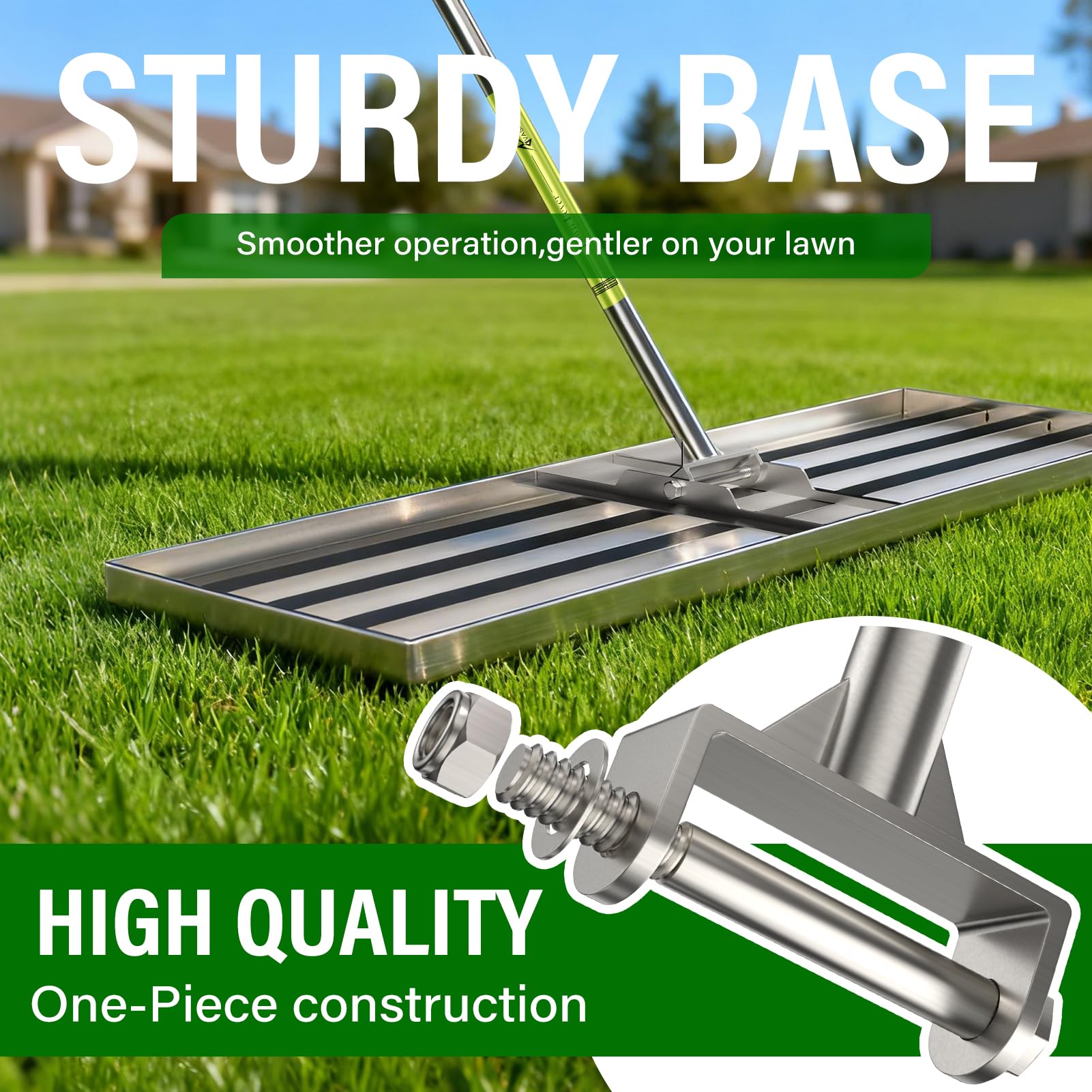Three-part adjustable handle for customizable length and comfort