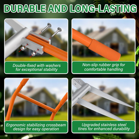 VASALAID broadfork five tempered tines for reliable digging