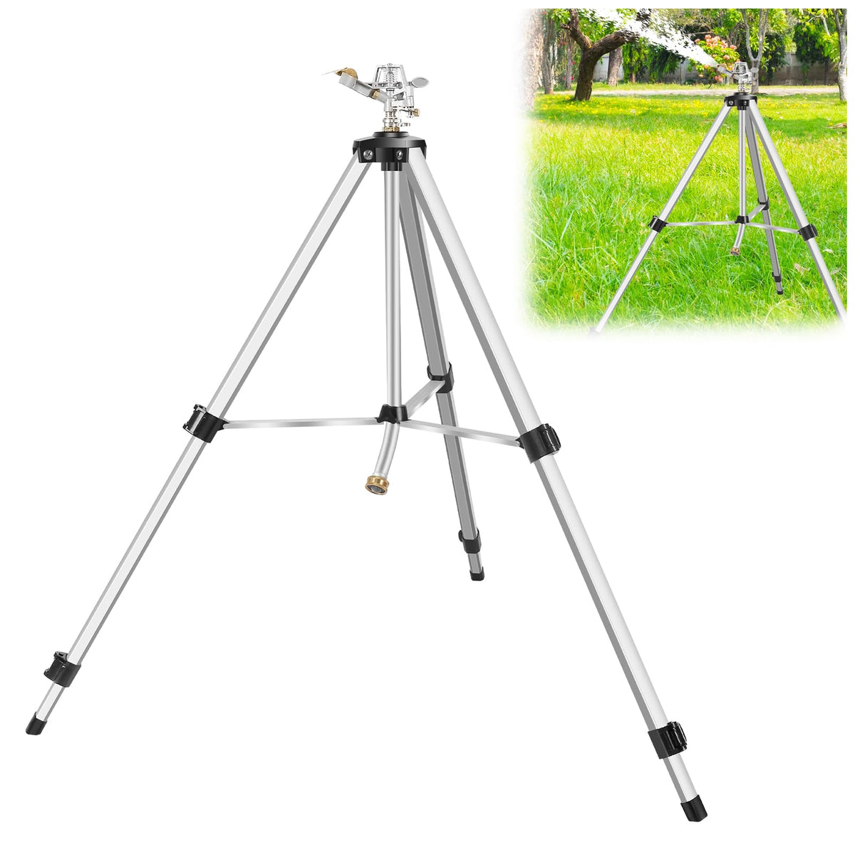 VASALAID heavy-duty tripod sprinkler base for durable outdoor irrigation