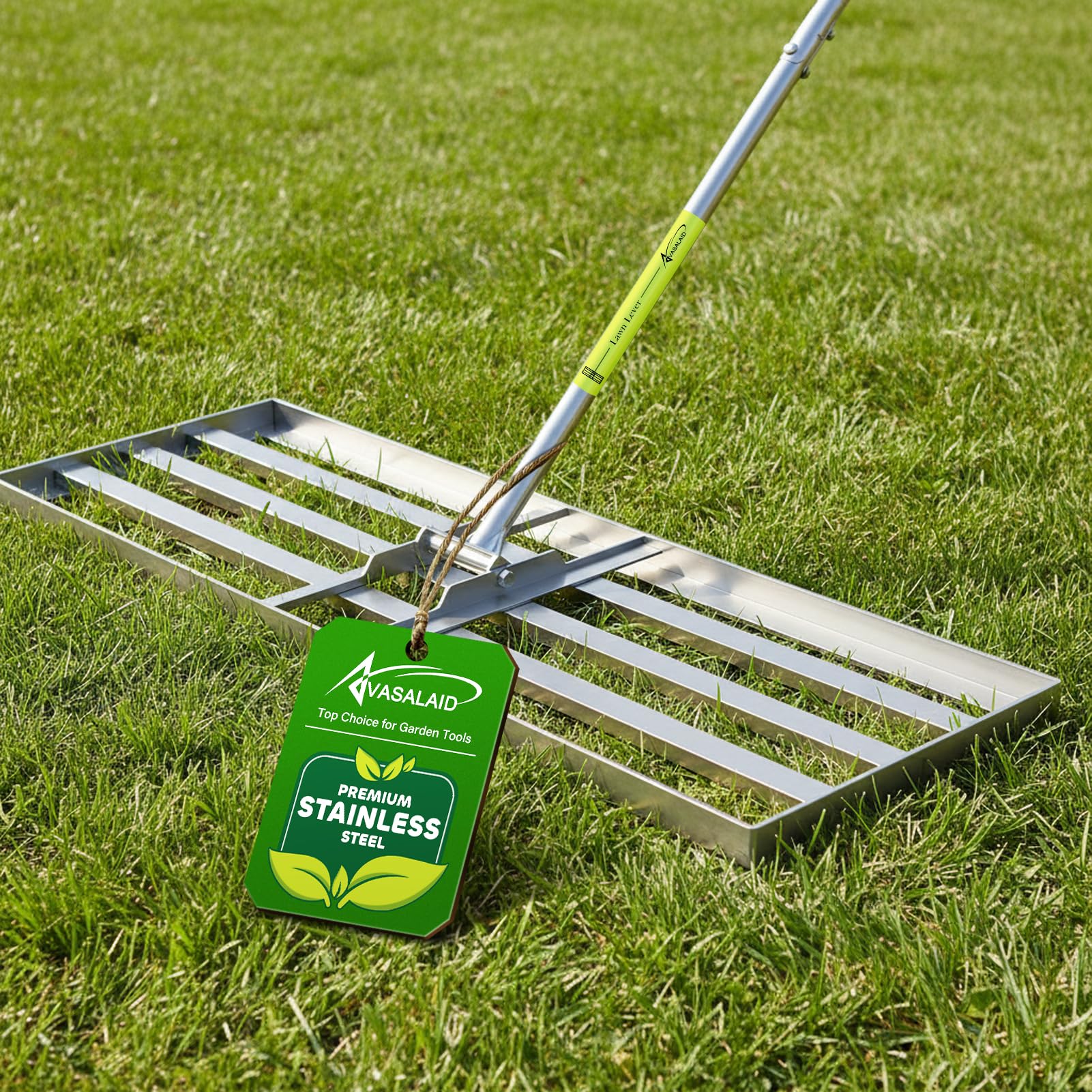 VASALAID lawn leveling rake with 36x12 plate for a smooth seedbed
