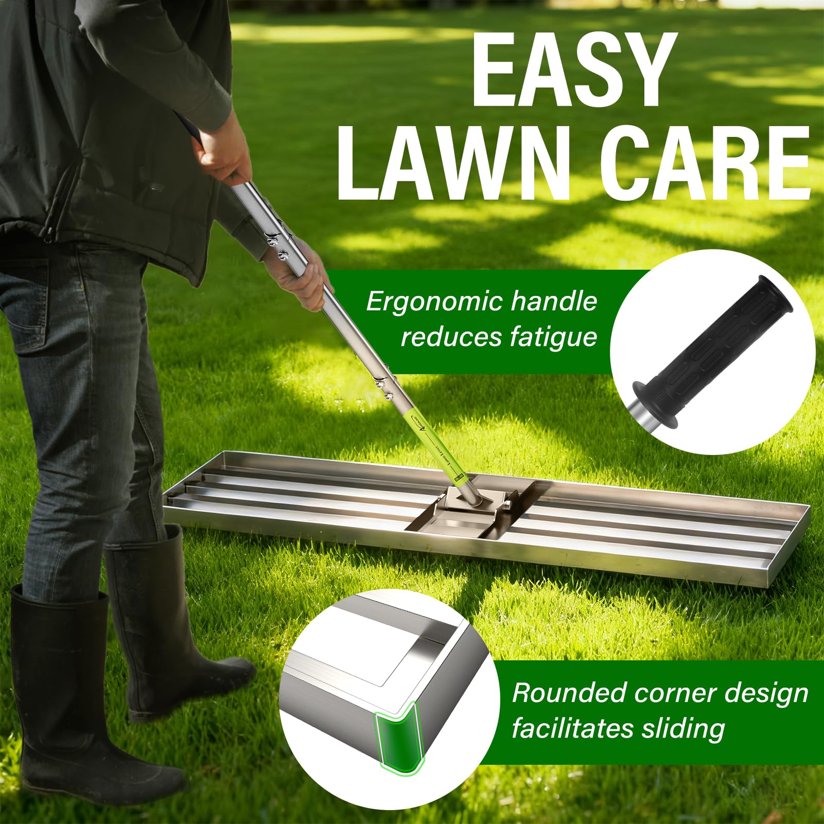Two plate sizes 36x12 and 48x12 for different lawns
