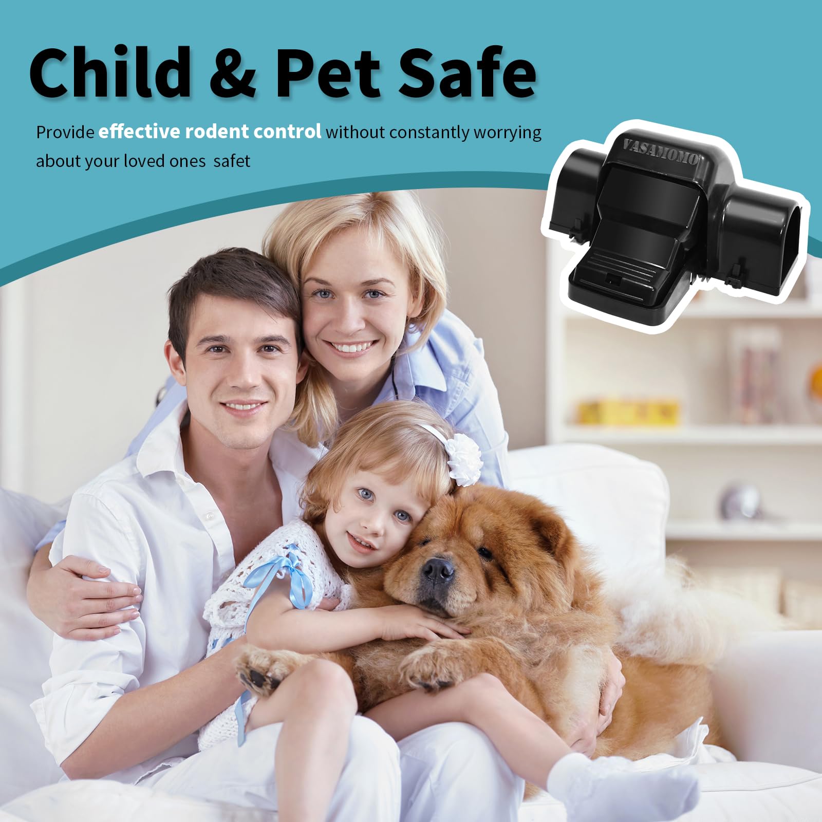 VASAMOMO rat trap indoors and outdoors for quick, humane captures.