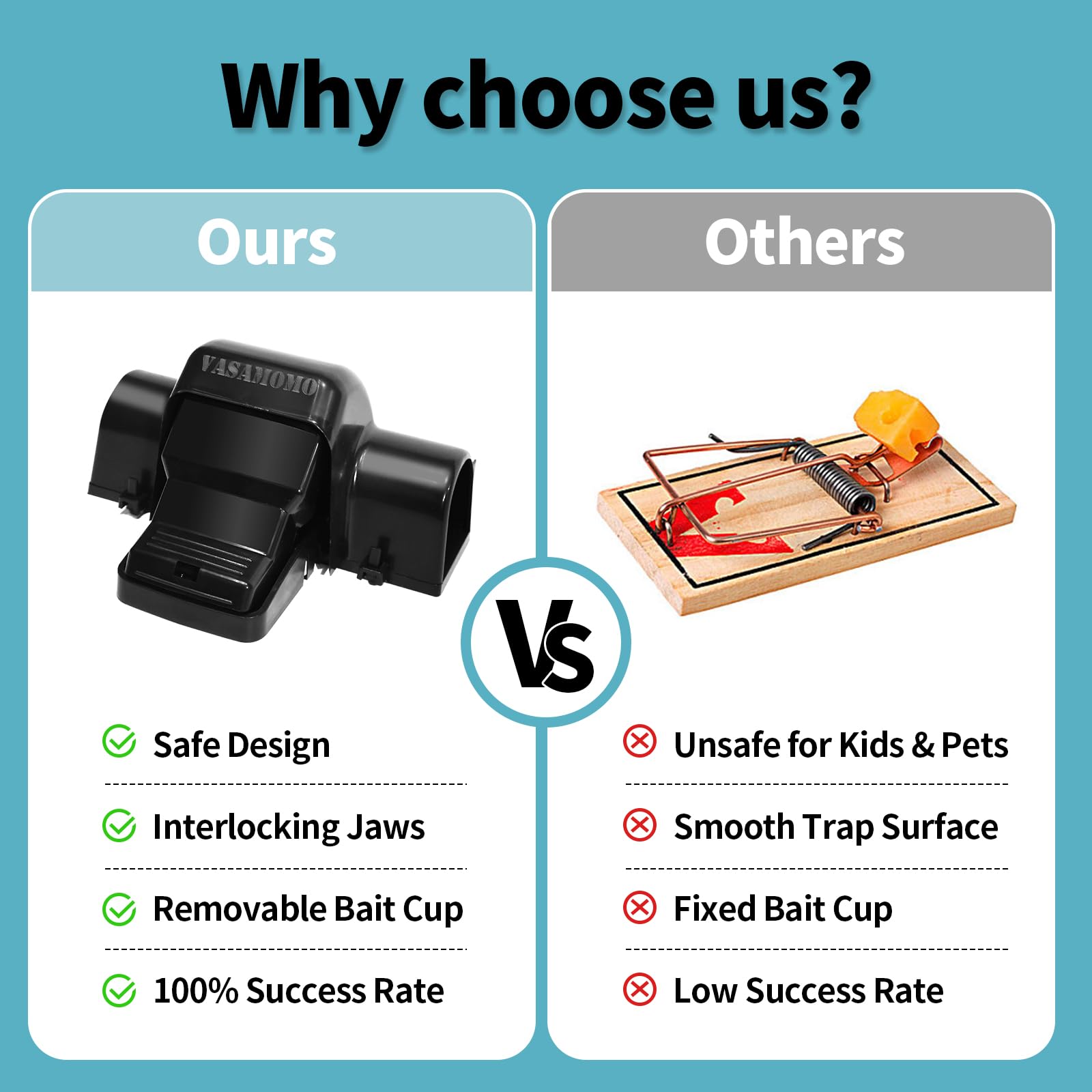 VASAMOMO safe design protects children and pets during setup.