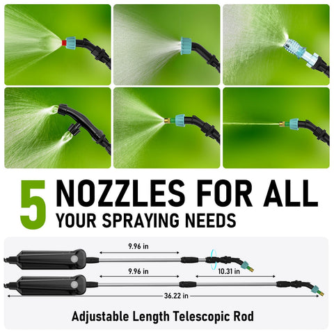 VASG comfortable shoulder strap keeps the sprayer balanced during use.