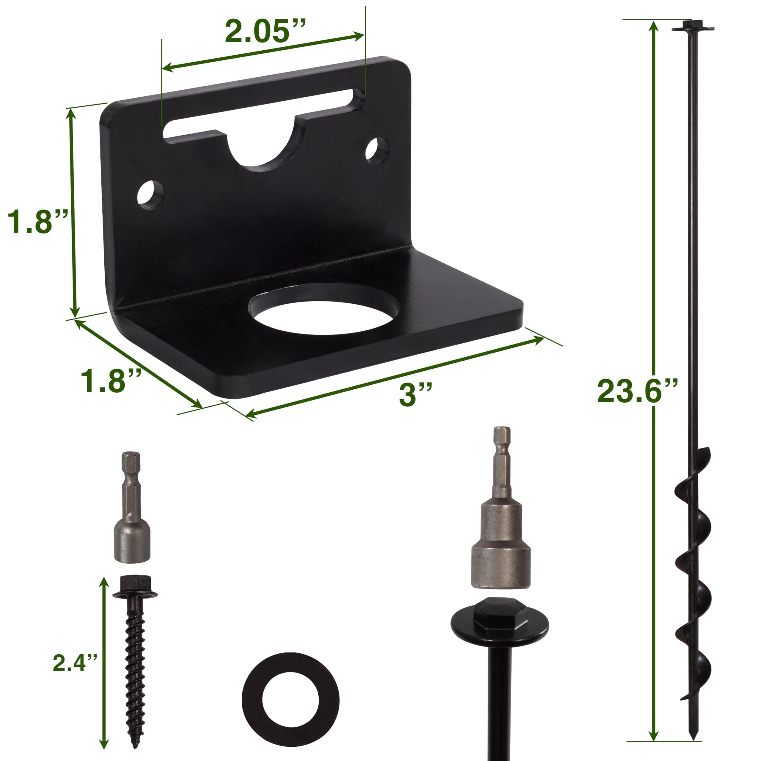 VASGOR anchor system for shed and swing secures structures in windy conditions.