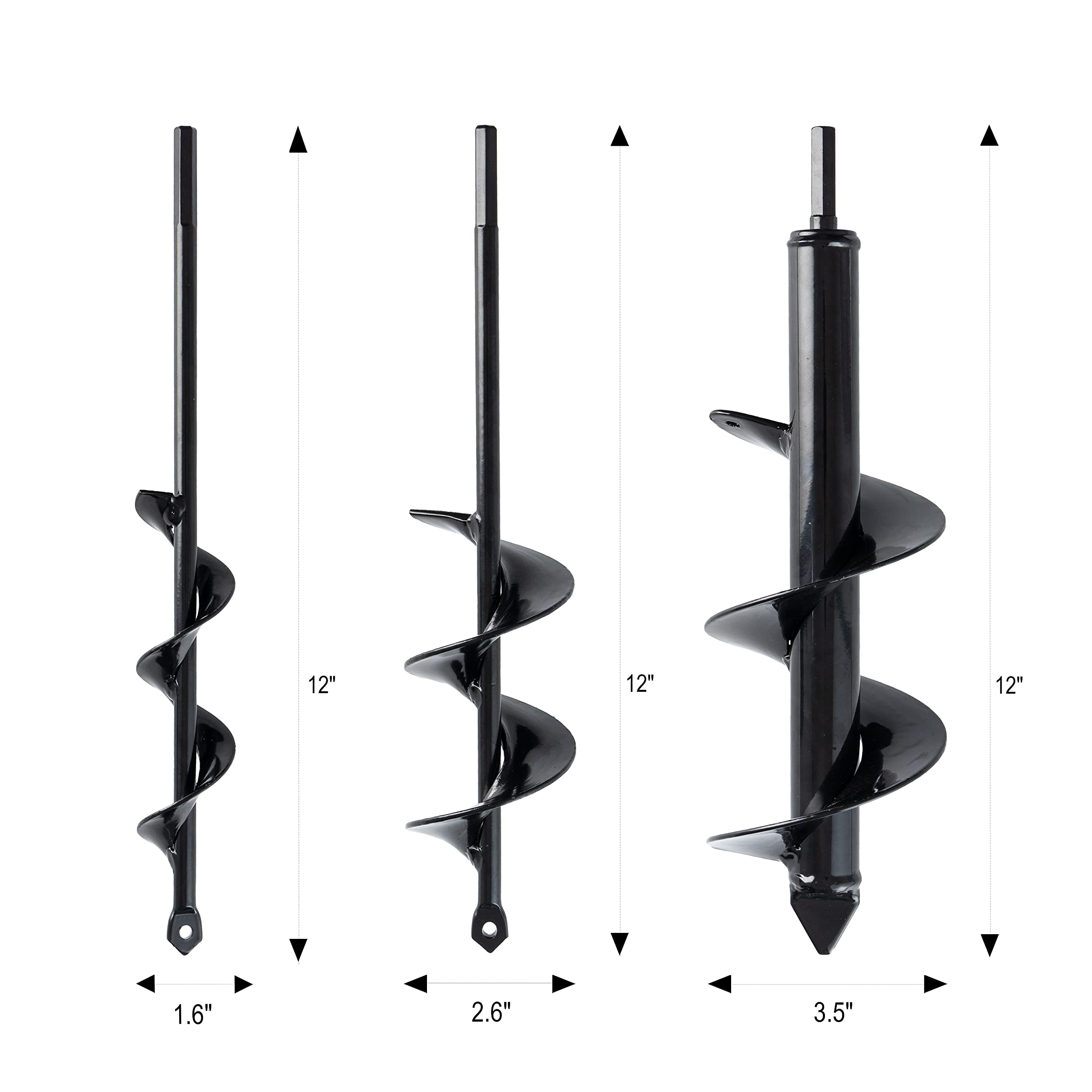 VASGOR bulb planting auger 2-6x12 digs bedding plant holes