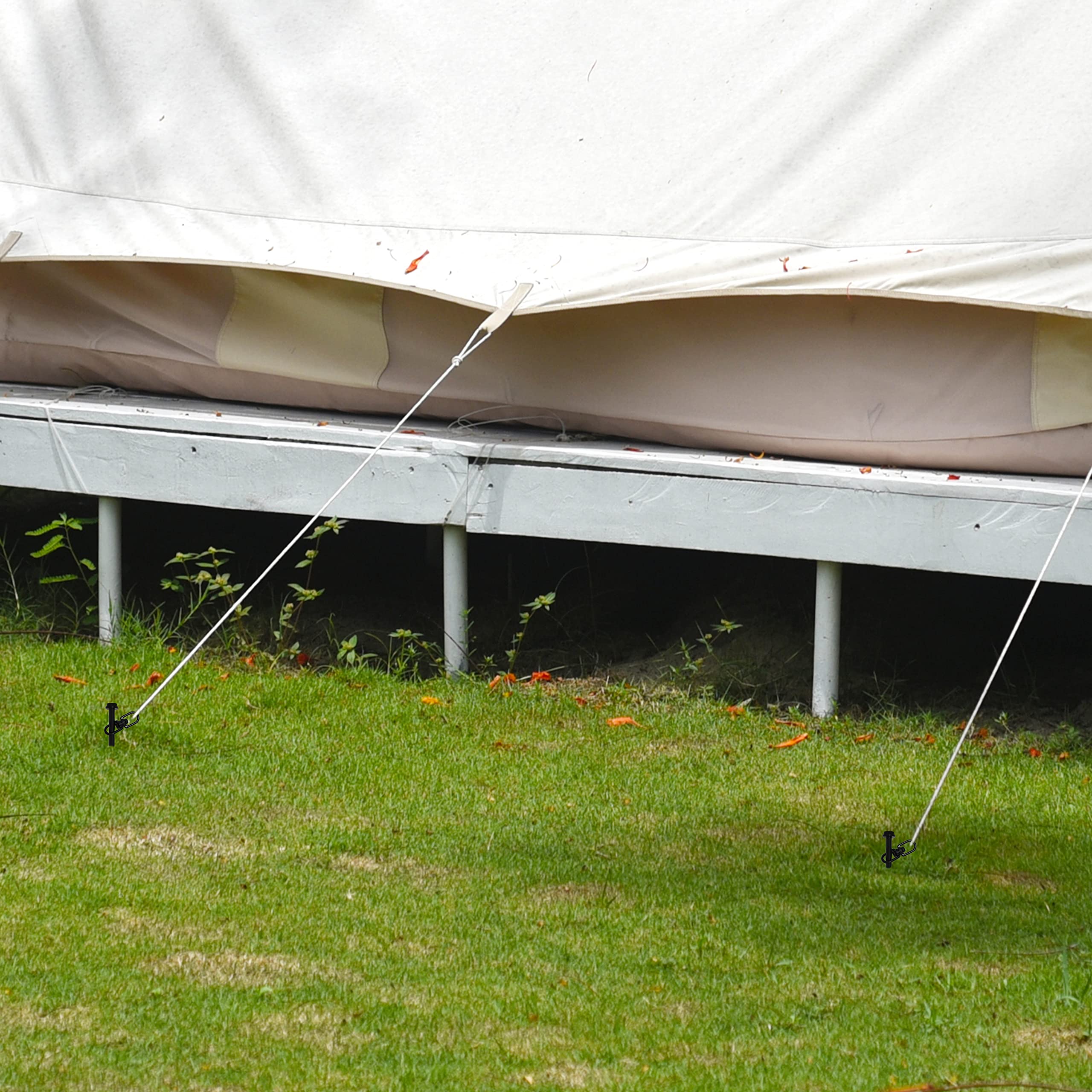 VASGOR anchors with rust-resistant black powder coating for outdoor durability.
