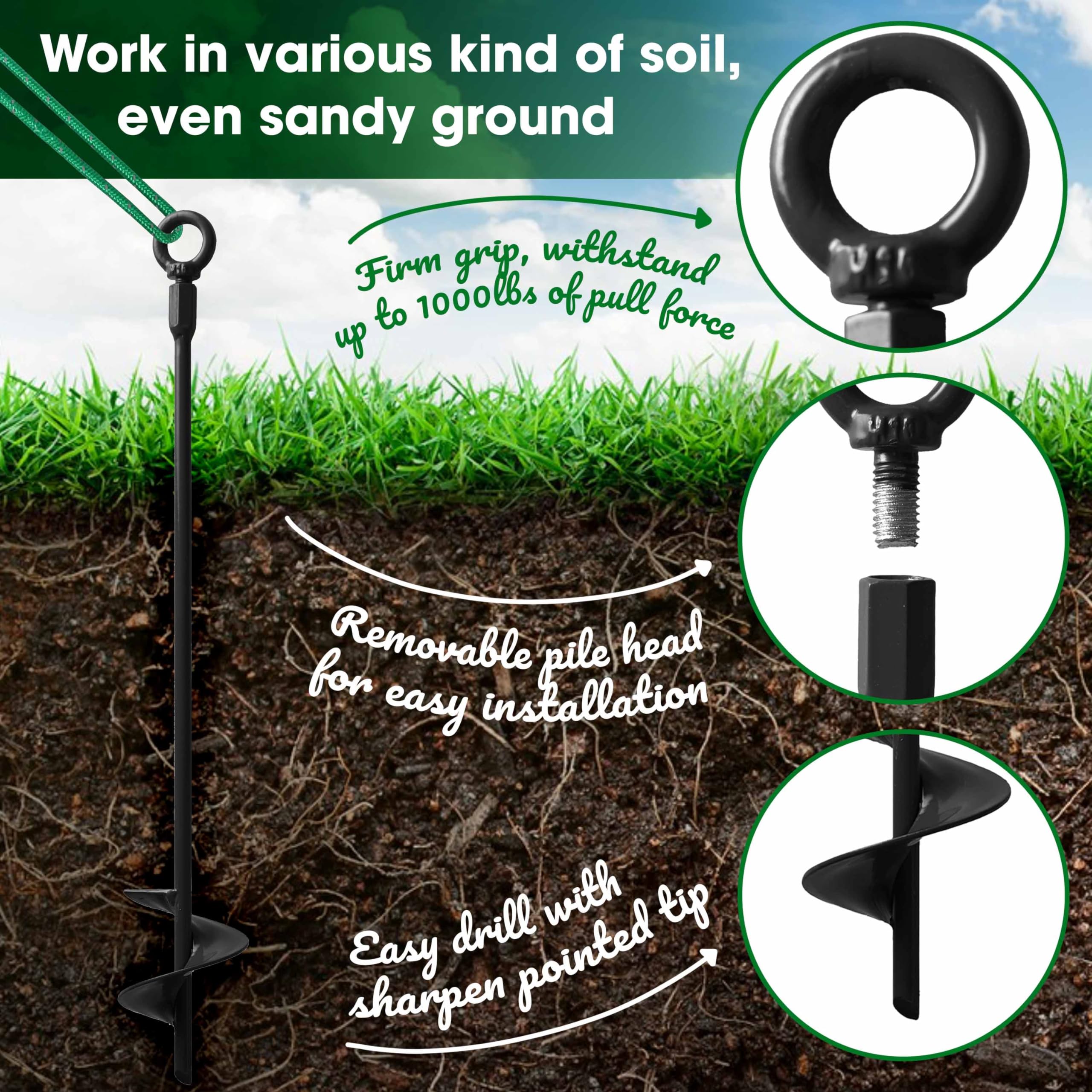 VASGOR staking accessories shown for multipurpose outdoor use