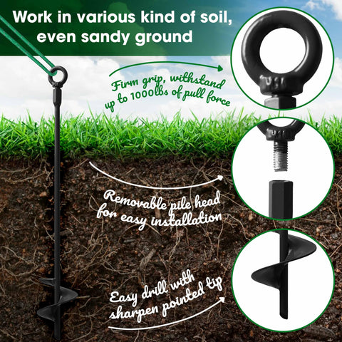 VASGOR staking accessories shown for multipurpose outdoor use