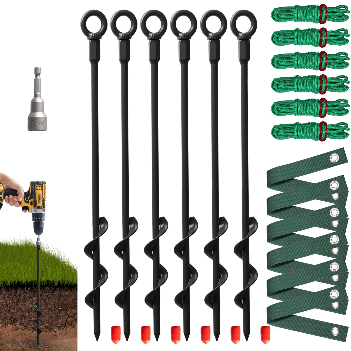 VASGOR heavy duty 16-inch tree stake stabilizes young trees for steady growth.