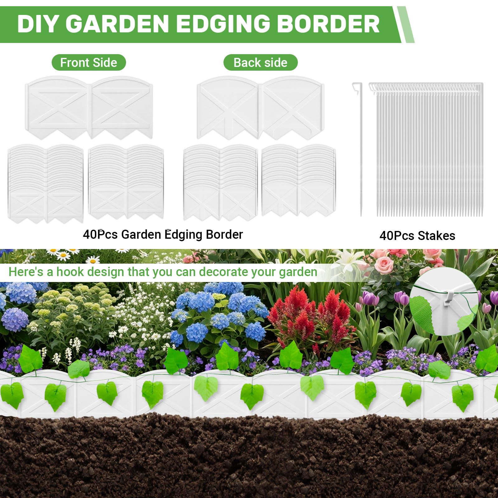 Vashly edging borders lawns, paths, and rock gardens with style.