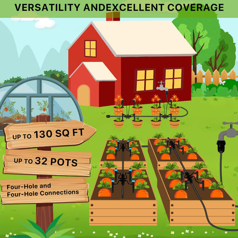 Vatony spray emitters offer adjustable watering for varied plants.