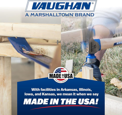 Vaughan American Hickory grain close-up showing sturdy construction quality.