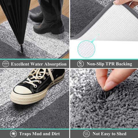 Vaukki washable door rug is easy to clean and reuse
