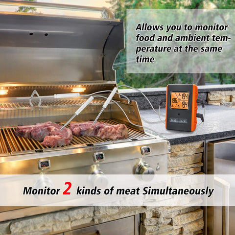 VAUNO IPX7 waterproof probes for durable outdoor cooking.