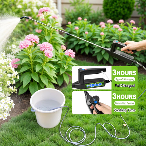 VAXMAY 26.2 ft hose with filter head to reduce clogs.