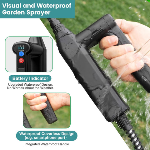 VAXMAY sprayer demonstrates adjustable shoulder strap for comfortable extended use.